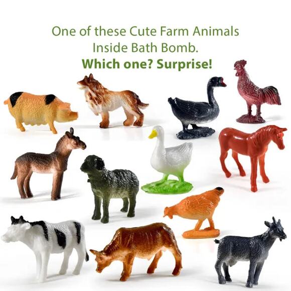 Farm Animal Toy Bath Bomb for Kids with Surprise Inside - Picture 3 of 6